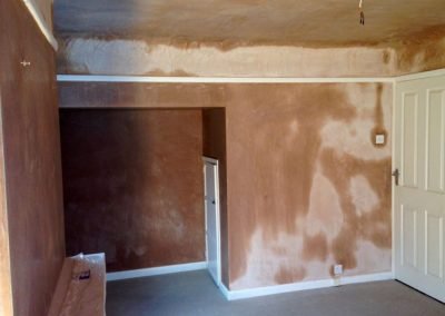 Living room plastered in Fareham